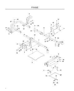 Frame Diagram and Parts List for RZ4623 (967009801)(2012-01) Husqvarna Lawn Mower