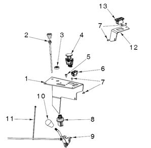 Control Panel Diagram and Parts List for Z454 (96798470101)(2020-04) Husqvarna Lawn Mower