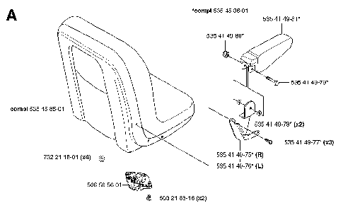 Seat Diagram and Parts List for RIDERPRO15 (953535001)(2004-01) Husqvarna Lawn Tractor