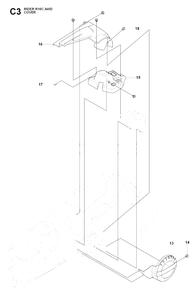 Cover 2 Diagram and Parts List for R16CAWD (966830301)(2009-04) Husqvarna Lawn Tractor