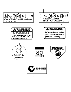 Decals Diagram and Parts List for W21SBKC968999640 2007-03 Husqvarna Lawn Mower