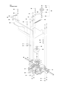 Chassis Rear Diagram and Parts List for R16 (965161601)(2010-07) Husqvarna Lawn Tractor