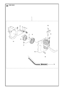 Starter Diagram and Parts List for K960CHAIN 2008-03 Husqvarna Circular Saw