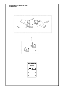 Accessories Diagram and Parts List for CEORA546EPOS  Husqvarna Lawn Mower