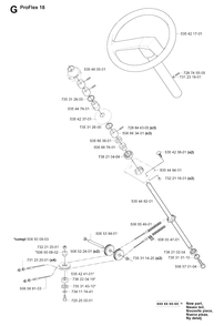 Steering 2 Diagram and Parts List for PF18 (953522401)(2004-06) Husqvarna Lawn Tractor