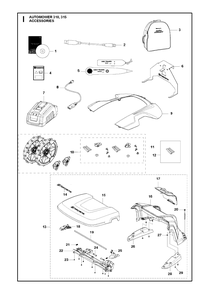 Accessories Diagram and Parts List for 310 2016-01 Husqvarna Lawn Mower