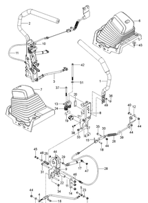 Steering Diagram and Parts List for Z554X (9679300100)(2018-08) Husqvarna Lawn Mower