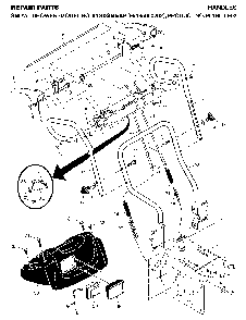 Handle And Controls Diagram and Parts List for 1130SBEXP (96195000202, 961950002)(2006-10) Husqvarna Snow Blower