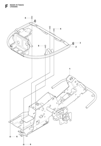 Chassis Lower Diagram and Parts List for RIDER175AWD (965105001)(2009-04) Husqvarna Lawn Mower