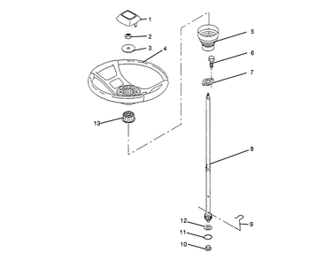 Steering Wheel Diagram and Parts List for LT92012 (H1292A)(954000251)(1993-01) Husqvarna Lawn Mower