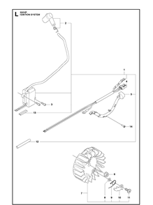 Part Location Diagram of 522937801 Husqvarna Flywheel Assembly