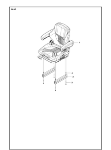Seat Diagram and Parts List for P520D (967602001)(2016) Husqvarna Lawn Mower