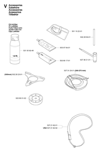 Accessories Diagram and Parts List for 335RX 20064000001-20070100000 Husqvarna Brush Cutter