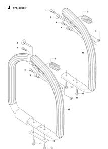 Handle Diagram and Parts List for 576XP-576XPEPA 20083100001-20100100000 Husqvarna Chainsaw