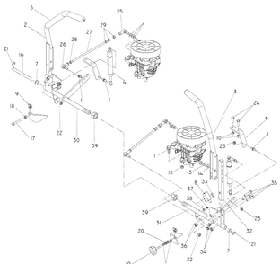 Steering Diagram and Parts List for LZ6130 (968999675)(2007-12) Husqvarna Lawn Mower