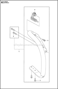 Handle Diagram and Parts List for 562XPG  Husqvarna Chainsaw