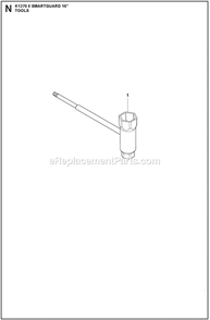 Tools Diagram and Parts List for K1270II  Husqvarna Concrete Saw