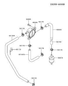 Fuel Valve Diagram and Parts List for FX691V-BS50 2017-09 Husqvarna Engine