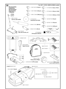 Accessories Diagram and Parts List for 220AC 2011-01 Husqvarna Lawn Mower