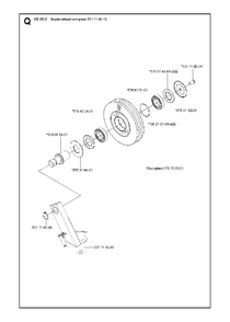 Wheels And Tires Diagram and Parts List for CS2512 (1301 & Above)(2013-04) Husqvarna Circular Saw