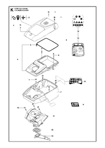 Cylinder Cover Diagram and Parts List for K760CUT-N-BREAK 2013-06 Husqvarna Circular Saw