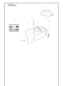 Cylinder Cover Diagram and Parts List for 372 (X-TORQ)(2010-04) Husqvarna Chainsaw