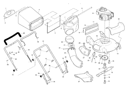 Repair Parts (A) Diagram and Parts List for 55R21HV (954223210-A)(2003-06) Husqvarna Lawn Mower