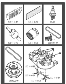 Frequently Used Parts Diagram and Parts List for CTH150-TWIN 2010-01 Husqvarna Lawn Tractor