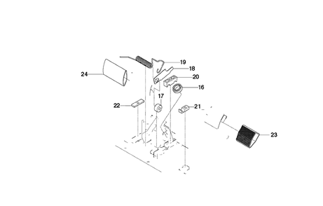Pedals Diagram and Parts List for R15T (966414201)(2010-07) Husqvarna Lawn Tractor