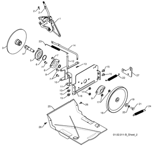 Drive 2 Diagram and Parts List for 1830SB (96193005000)(2009-08) Husqvarna Snow Blower