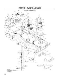 Mower Deck / Cutting Deck Diagram and Parts List for 968999770 2007-12 Husqvarna Lawn Mower