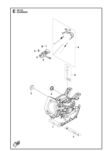 Governor Diagram and Parts List for 598609601 2021-07 Husqvarna Engine