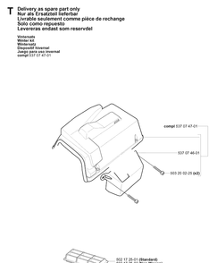Accessories Diagram and Parts List for 250R  Husqvarna Brush Cutter