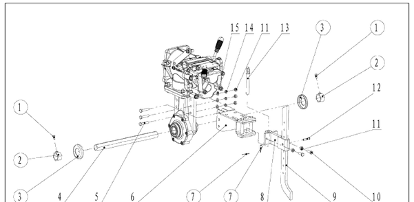 Tow Bar Diagram and Parts List for TF545P (967639302)(2100-02) Husqvarna Cultivator