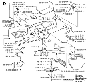 Chassis / Frame Diagram and Parts List for R15-V2 (953533701)(2006-01) Husqvarna Lawn Tractor