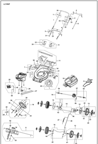 Product Complete 2 Diagram and Parts List for LC19SP  Husqvarna Lawn Mower