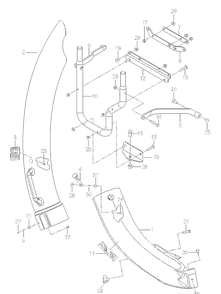 Part Location Diagram of 539132194 Husqvarna Mount. Hitch. Upper