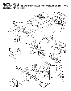Chassis And Enclosures Diagram and Parts List for YTH1542XP (HAU15H42C, 954568625)(2003-01) Husqvarna Lawn Tractor