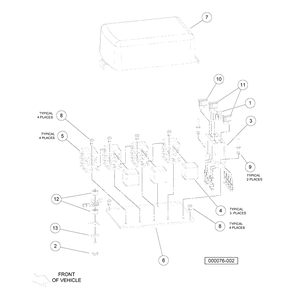Electrical Component Box, Diesel Vehicles Diagram and Parts List for HUV4420G 2006-11 Husqvarna Lawn Tractor