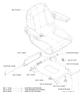 Seat Assembly Diagram and Parts List for IZ4217 (968999254)(2005-03) Husqvarna Lawn Mower