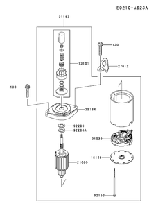 Starter Diagram and Parts List for FR730V-DS04 2017-09 Husqvarna Engine