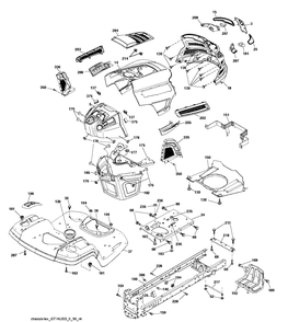 Chassis / Frame Diagram and Parts List for YTH22V46 (96043021300)(2015-09) Husqvarna Lawn Tractor