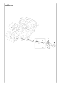 Carburetor Diagram and Parts List for HS123A  Husqvarna Engine