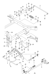 Mower Lift / Deck Lift Diagram and Parts List for M-ZT61 (96717701001)(2019-02) Husqvarna Lawn Mower