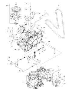 Hydraulic Pump - Motor Diagram and Parts List for Z254F (96795400300)(2018-10) Husqvarna Lawn Mower