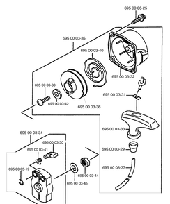Starter Diagram and Parts List for 145BT (Carb II)(2001-04) Husqvarna Leaf Blower / Vacuum