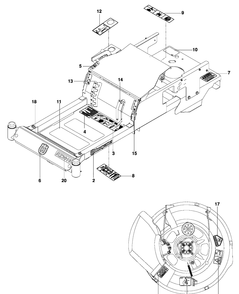 Part Location Diagram of 525803502 Husqvarna DECAL, CONTROL PANEL