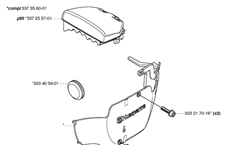 Winter Kit Diagram and Parts List for 455E (Rancher)(2006-06) Husqvarna Chainsaw