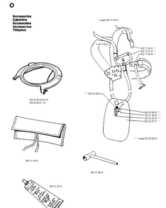Accessories Diagram and Parts List for 245R 19900100001-19941400000 Husqvarna Brush Cutter