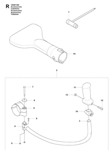 Accessories Diagram and Parts List for 350BT  Husqvarna Leaf Blower / Vacuum